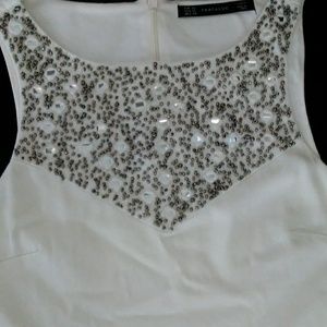 Elegant Cream Zara cocktail dress